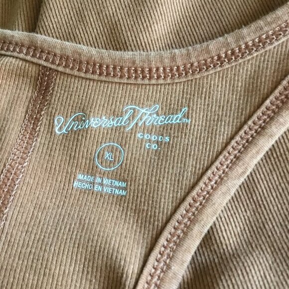 Universal Thread Racerback Tank Top Ribbed Women's Size XL in Orange 100% Cotton - Picture 4 of 4